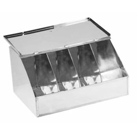 Καφεκούτι-Κουταλοθήκη Inox 4 Θέσεων Γίγας 33x23x17cm | Κουτιά & Δοχεία Οργάνωσης στο coffeetales