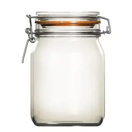 Βάζο Γυάλινο Econ Round με αεροστεγές καπάκι 1000ml | Δοχεία Αποθήκευσης & Θήκες Οργάνωσης στο coffeetales