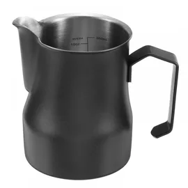 4Bars P307 350 ml - Γαλατιέρα  Inox thick με Δείκτη Μέτρησης Μαύρη | Γαλατιέρες στο coffeetales