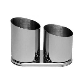 Θήκη για καλαμάκια inox 2 θέσεων | Κουτιά & Δοχεία Οργάνωσης στο coffeetales