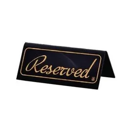 Σήμα Reserved Plexiglass μαύρο 16x7cm | Σήμανση στο coffeetales