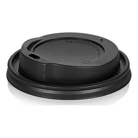 Καπάκι Πιπίλα Μαύρη 80mm (8oz) 100τμχ | Ποτήρια & Καπάκια στο coffeetales