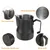 4Bars P307 350 ml - Γαλατιέρα  Inox thick με Δείκτη Μέτρησης Μαύρη | Γαλατιέρες στο coffeetales