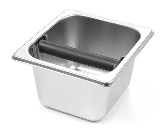 Δοχείο χτυπήματος κλείστρου Inox 17.6x16.2x10 cm (GN 1/6) | Δοχεία Χτυπήματος Κλείστρου στο coffeetales