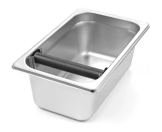 Δοχείο χτυπήματος κλείστρου Inox 26.5x16.2x10 cm (GN 1/4) | Δοχεία Χτυπήματος Κλείστρου στο coffeetales