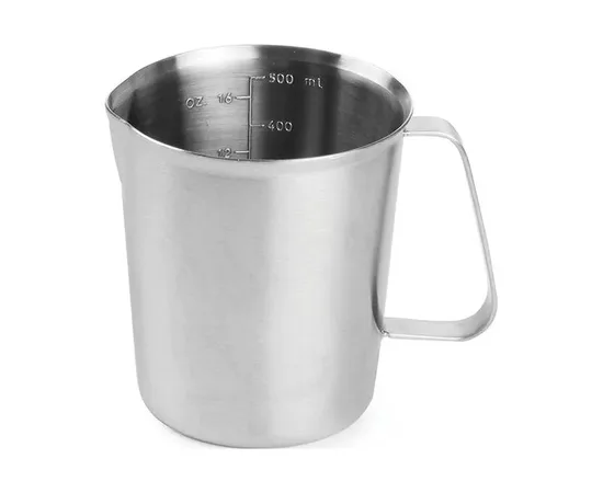 Κανάτα Μεζούρα ΙΝΟΧ 500ml | Εργαλεία Μέτρησης στο coffeetales
