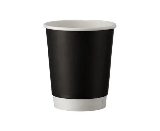 Διπλότοιχο Ποτήρι Μαύρο Ματ 8oz, 25τμχ | Ποτήρια & Καπάκια στο coffeetales