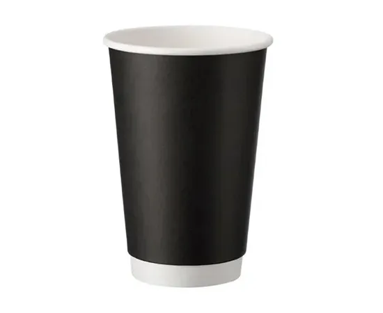 Διπλότοιχο Ποτήρι Μαύρο Ματ 12oz, 25τμχ | Ποτήρια & Καπάκια στο coffeetales