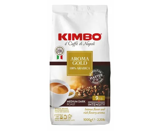 Καφές Espresso Kimbo Aroma Gold 1Kg Σπυρί | Κόκκοι στο coffeetales