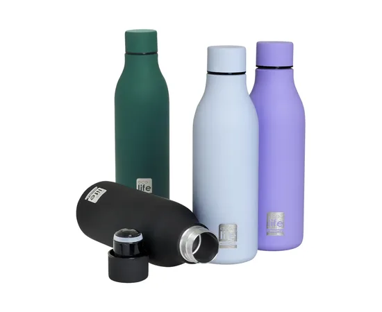 Μπουκάλι Μεταλλικό Θερμός Powder Blue 550ml | Οικολογικά Ποτήρια στο coffeetales