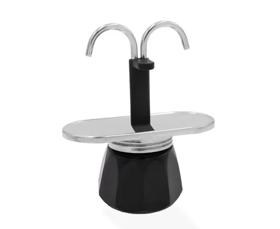 GAT Moka Double 2Cups - Μπρίκι espresso Inox-Μαύρο 2 cups | Συσκευές Εκχύλισης Καφέ στο coffeetales