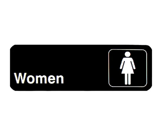 Πινακίδα WC "WOMEN"αυτοκόλλητη PG 7.5x23cm | Σήμανση στο coffeetales