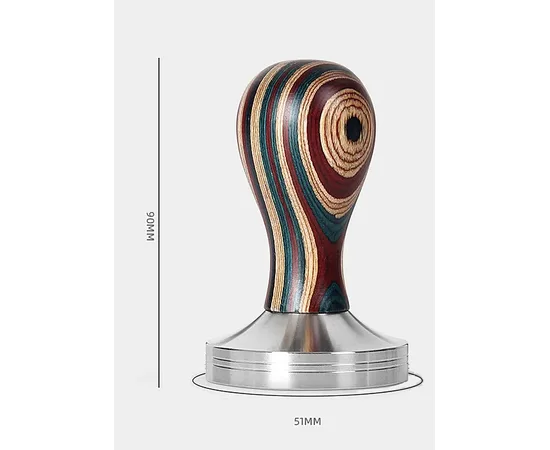 4Bars T107 51 mm - Πατητήρι Καφέ με Ξύλινη Λαβή και Σχέδια | Πατητήρια στο coffeetales