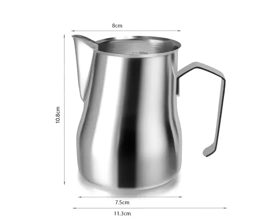 4Bars P302 350 ml - Γαλατιέρα Inox thick με Δείκτη Μέτρησης | Γαλατιέρες στο coffeetales