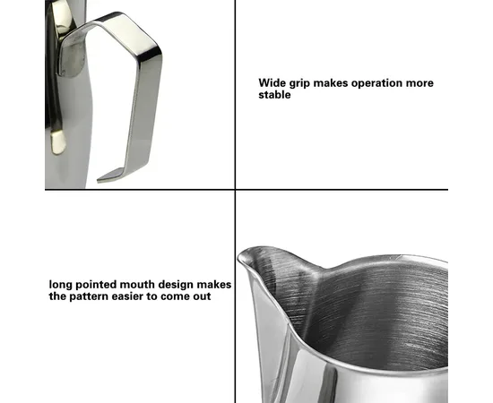 4Bars P401 450 ml - Γαλατιέρα Inox thick με Δείκτη Μέτρησης | Γαλατιέρες στο coffeetales