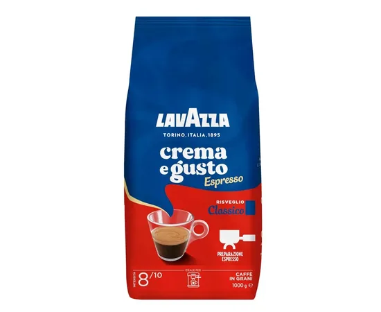 Καφές Espresso Lavazza Crema e Gusto Espresso Classico 1kg Σπυρί | Κόκκοι στο coffeetales