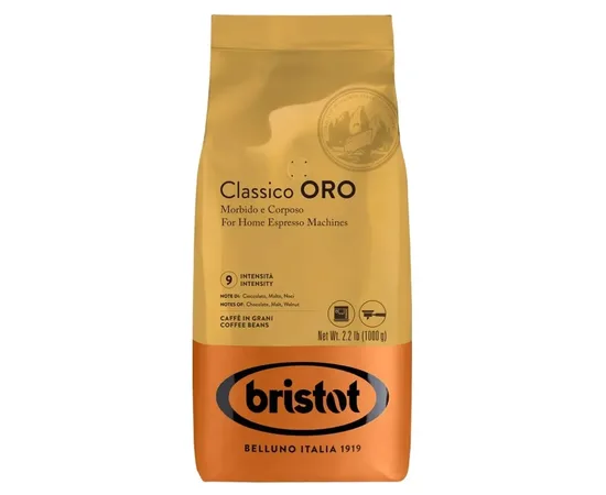 Καφές Espresso Bristot Classico Oro 1kg Σπυρί | Κόκκοι στο coffeetales