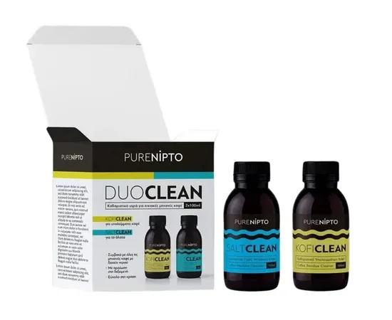 Purenipto Duo Clean - Καθαριστικό Ελαίων και Αφαλατικό Υγρό 2x100ml | Οικιακά στο coffeetales