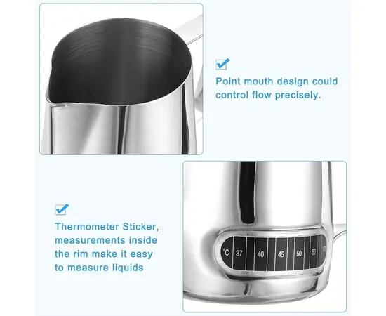 4Bars P601 600 ml - Γαλατιέρα Inox με Ενσωματωμένο Θερμόμετρο | Γαλατιέρες στο coffeetales