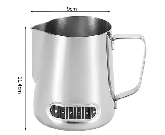 4Bars P601 600 ml - Γαλατιέρα Inox με Ενσωματωμένο Θερμόμετρο | Γαλατιέρες στο coffeetales