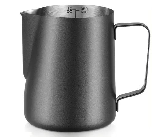 4Bars P306 350 ml - Γαλατιέρα Inox με Δείκτη Μέτρησης Μαύρη | Γαλατιέρες στο coffeetales
