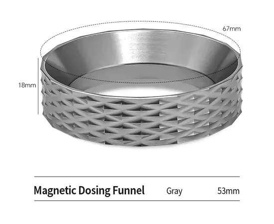 4Bars DR301 - Χωνί Κλείστρου Ασημί Μαγνητικό 53mm | Χωνιά & Κλείστρα στο coffeetales