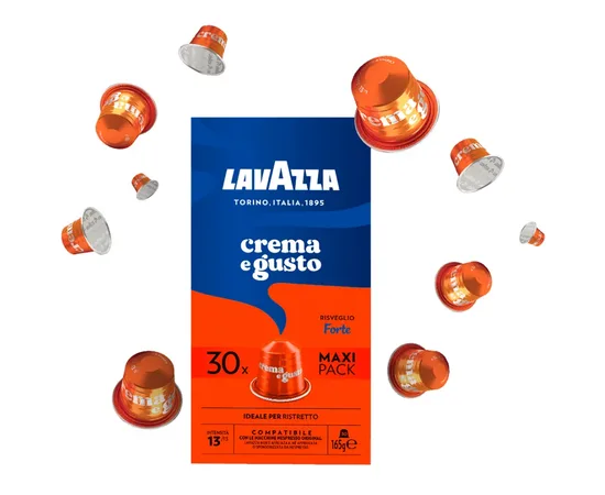 Κάψουλες Lavazza Espresso Crema&Gusto Forte Συμβατές Nespresso 30τεμ. | Nespresso Κάψουλες Συμβατές στο coffeetales