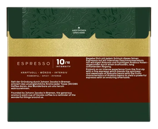 Κάψουλες Jacobs Intenso Espresso 40τεμ. Συμβατές Nespresso | Nespresso Κάψουλες Συμβατές στο coffeetales