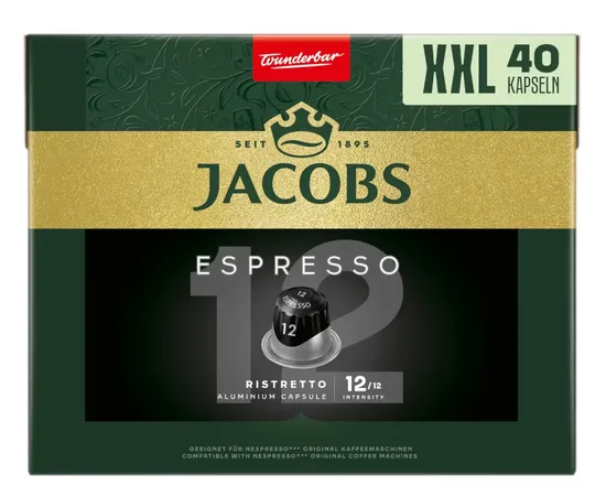 Κάψουλες Jacobs Ristretto Espresso 40τεμ. Συμβατές Nespresso | Nespresso Κάψουλες Συμβατές στο coffeetales