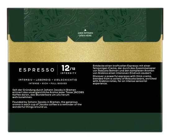 Κάψουλες Jacobs Ristretto Espresso 40τεμ. Συμβατές Nespresso | Nespresso Κάψουλες Συμβατές στο coffeetales