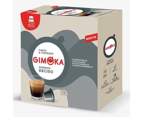Κάψουλες Gimoka Espresso Deciso 50τεμ. Συμβατές Nespresso | Nespresso Κάψουλες Συμβατές στο coffeetales