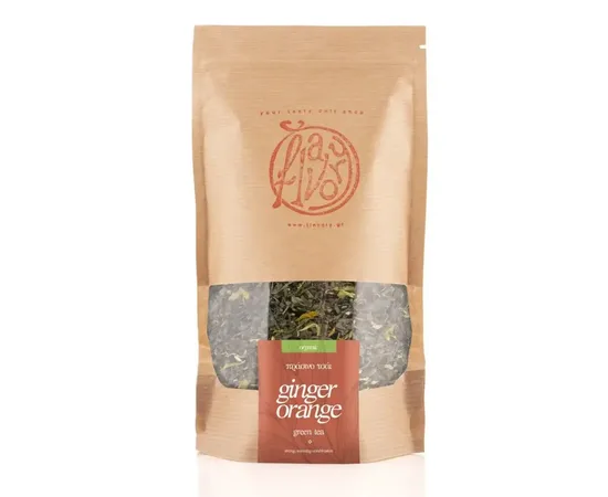 Ginger Orange – Μείγμα Πράσινο Τσάι Bio 100g | Τσάι & Βότανα στο coffeetales