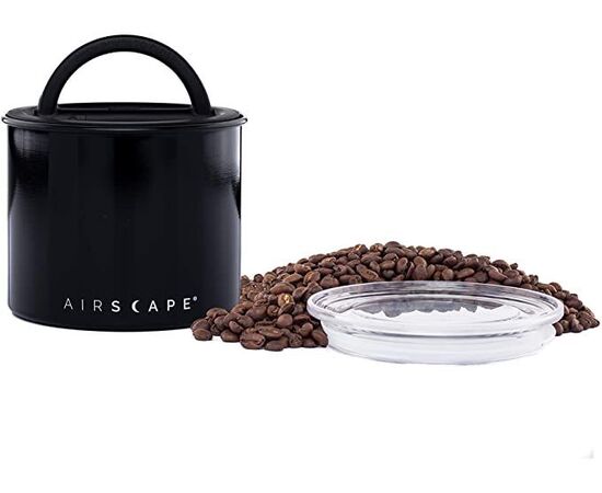 Δοχείο Αποθήκευσης Καφέ Μεταλλικό Airscape Μαύρο Ματ 850ml / 250gr | Δοχεία Αποθήκευσης Καφέ στο coffeetales