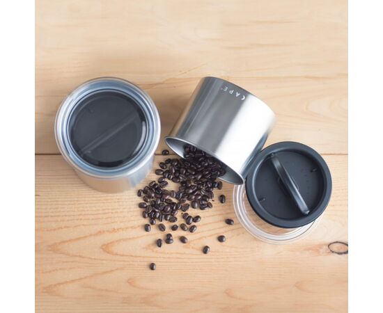 Δοχείο Αποθήκευσης Καφέ Μεταλλικό Airscape Μαύρο Ματ 850ml / 250gr | Δοχεία Αποθήκευσης Καφέ στο coffeetales