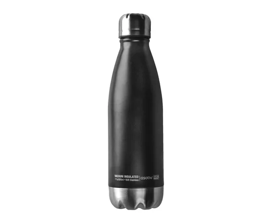 Asobu Central Park - Μπουκάλι Θερμός Μαύρο/Ασημί 500ml | Οικολογικά Ποτήρια στο coffeetales