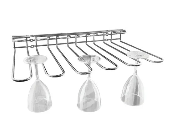 Βάση ποτηριών οροφής-τοίχου Inox 5 θέσεων 45x32cm | Είδη Bar στο coffeetales