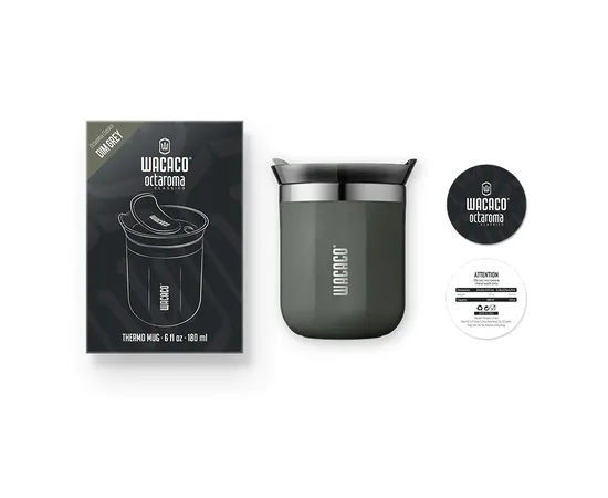 Wacaco Octaroma Classico Dim Grey 180ml - Ποτήρι Θερμός | Οικολογικά Ποτήρια στο coffeetales