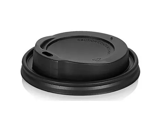 Καπάκι Πιπίλα Μαύρη 90mm (12-16oz),100 τμχ | Ποτήρια & Καπάκια στο coffeetales