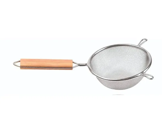 Σουρωτήρι Inox με Ξύλινη Λαβή Φ19cm | Σουρωτήρια & Χωνιά στο coffeetales