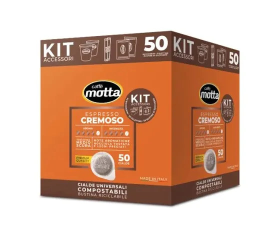 Ταμπλέτες Motta Espresso 50τεμ. κιτ (ποτήρι-ζάχαρη-αναδευτήρας) | Ταμπλέτες Χάρτινες Espresso E.S.E. στο coffeetales